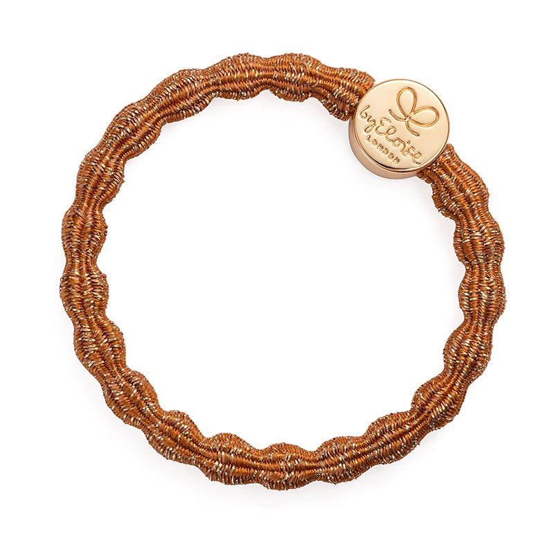 By Eloise Bangle Band Metallic Gold Circle Amber