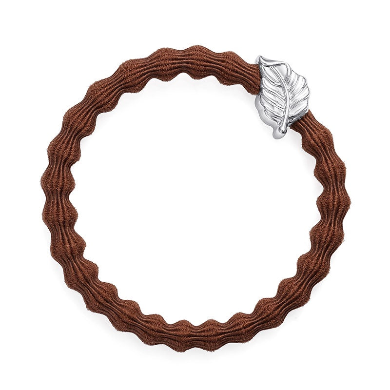 By Eloise Bangle Band | Silver Leaf | Caramel