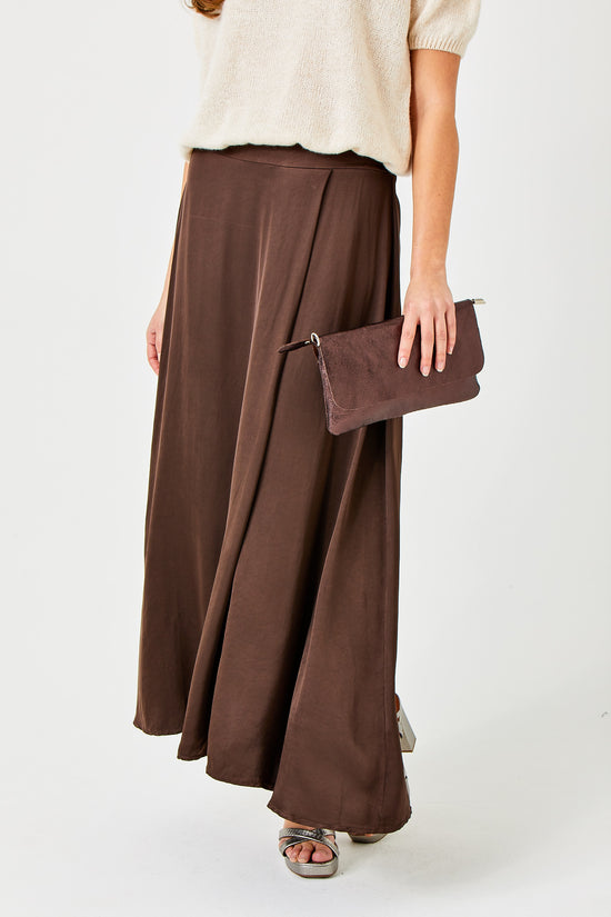 Suzy D Grenada Satin Floaty Maxi Skirt