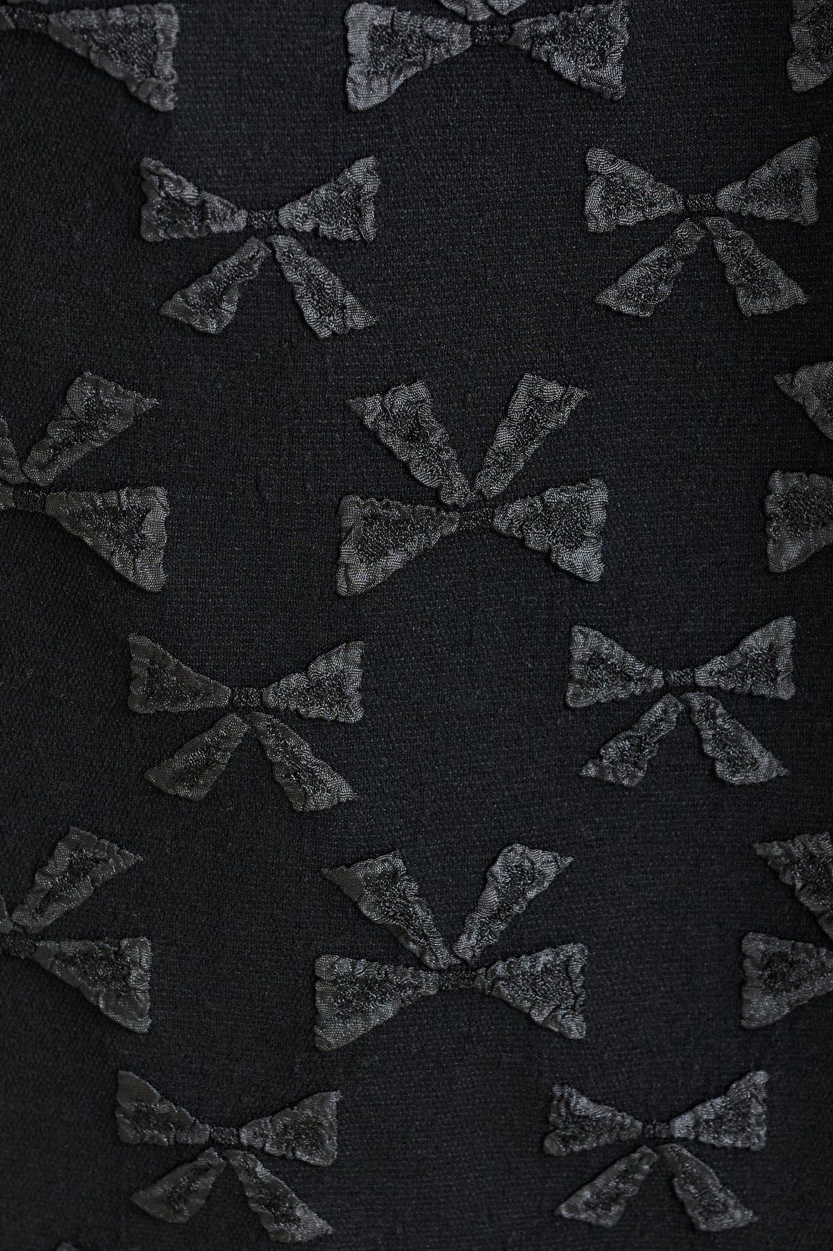 Louche Sutton Black Bow Jacquard Barrel Trousers
