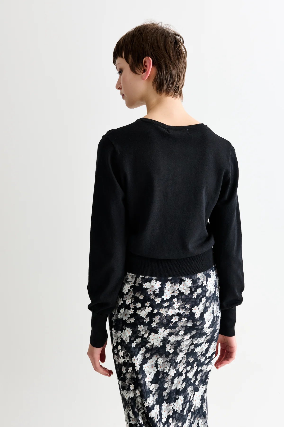 Louche Ives Bow Trimmed Cardigan Black