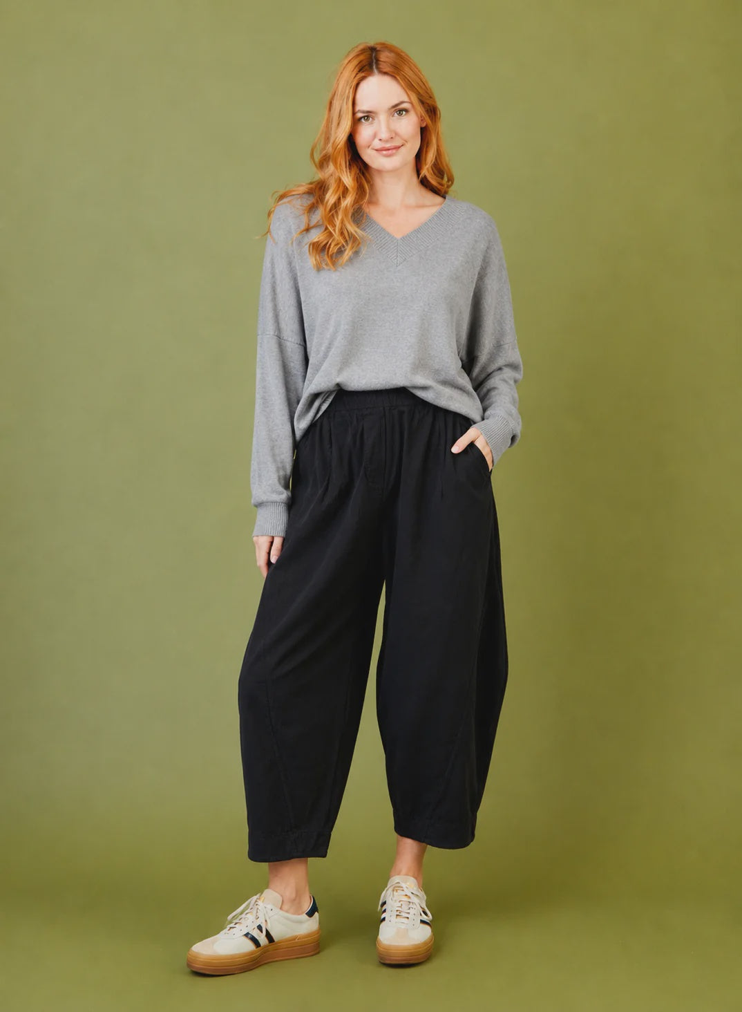 Suzy D London Olla Carrot Shape Baby Cords Black