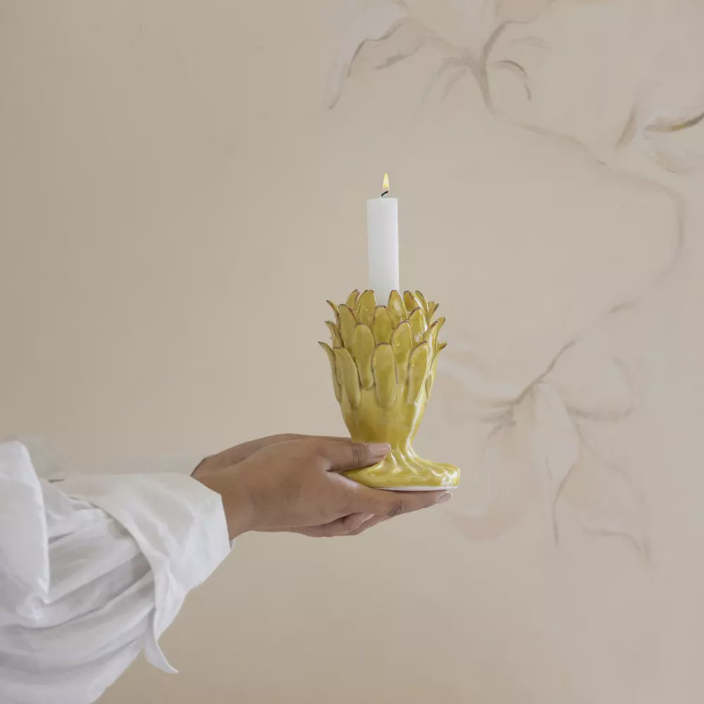 Glazed Dijon Candlestick - Precious Sparkle