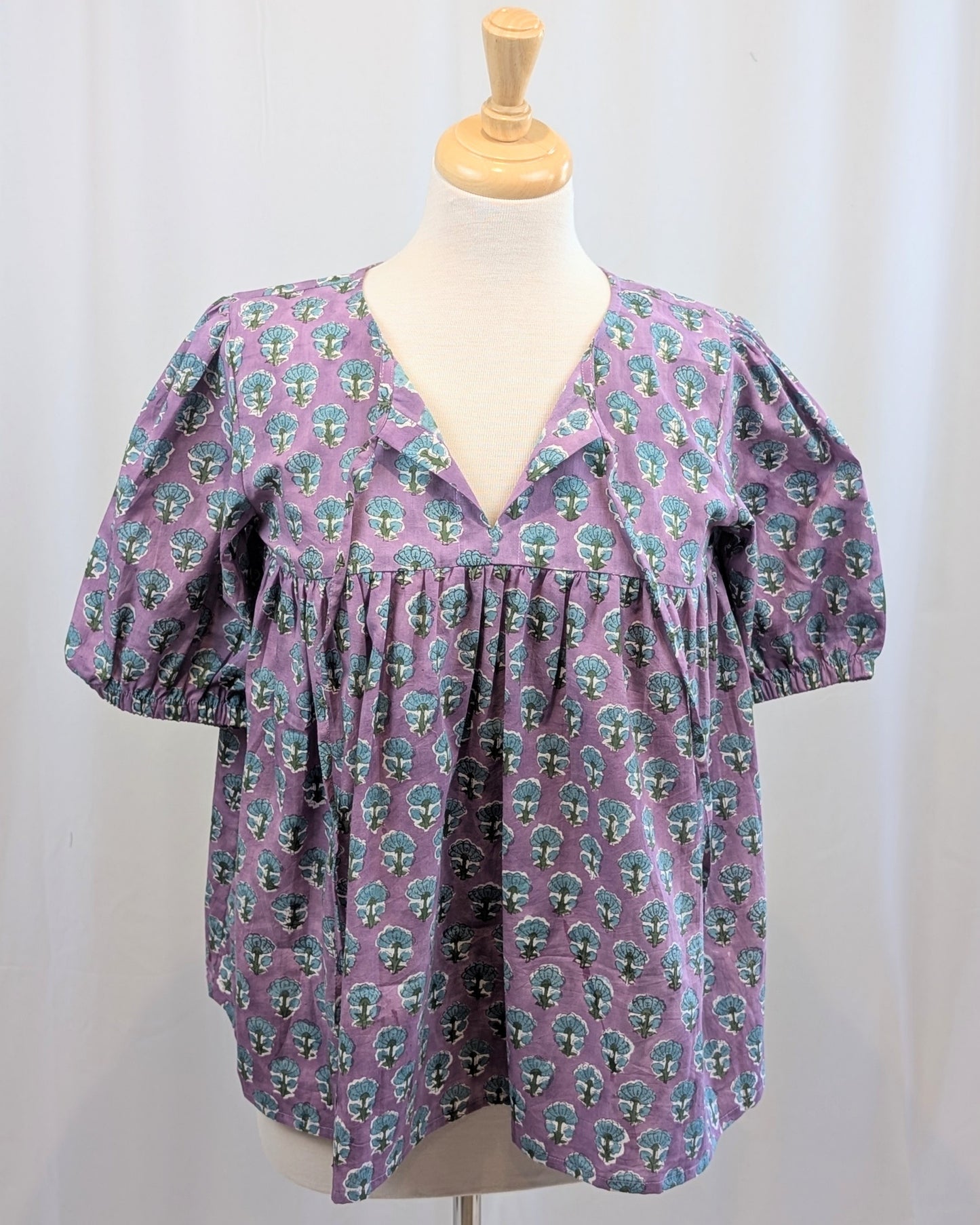 Twinflower Clemence Blouse in Purple Repeat