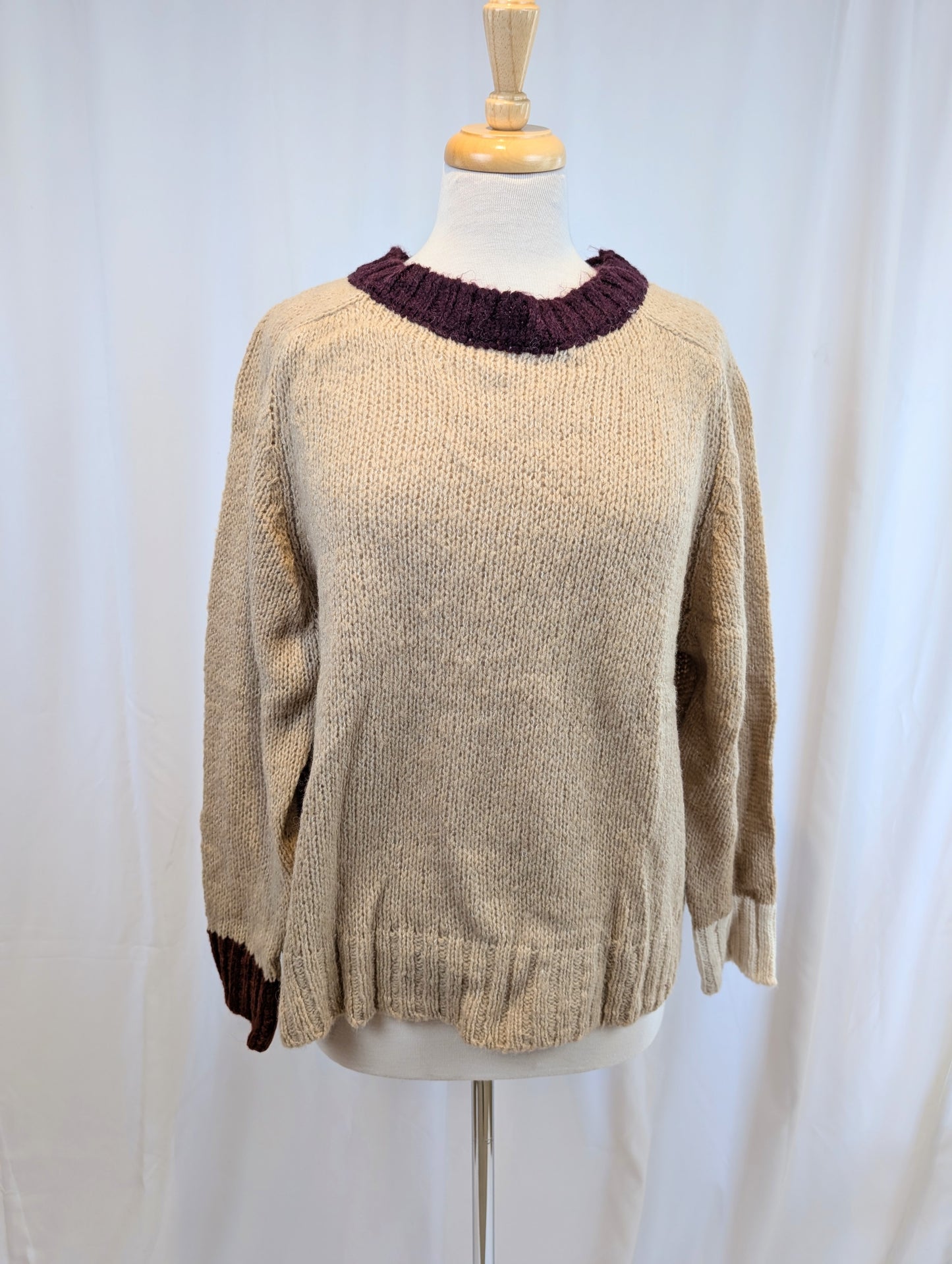 Suzy D London Farris Contrast Trim Soft Knit Sweater