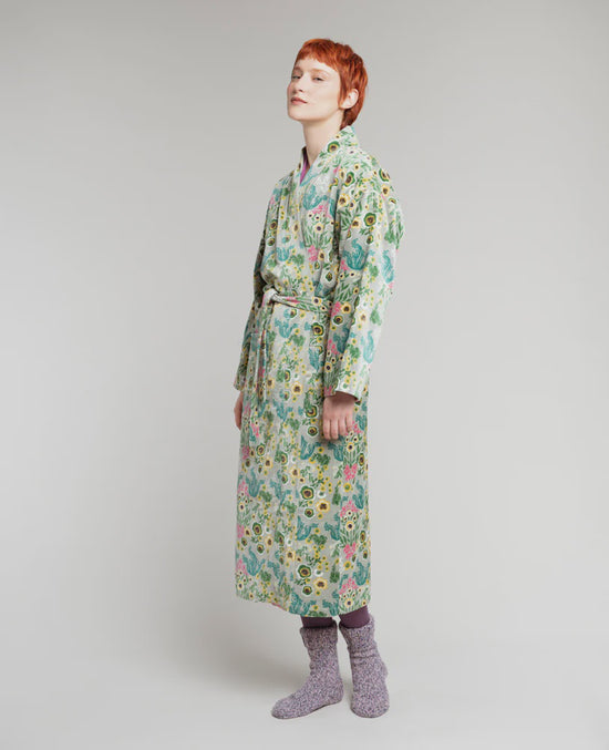 Les Touristes Velvet Kimono Dressing Gown Swainston Green