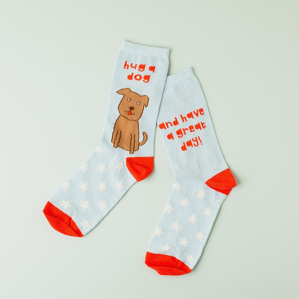 Rosie Made A Thing Hug a Dog Socks