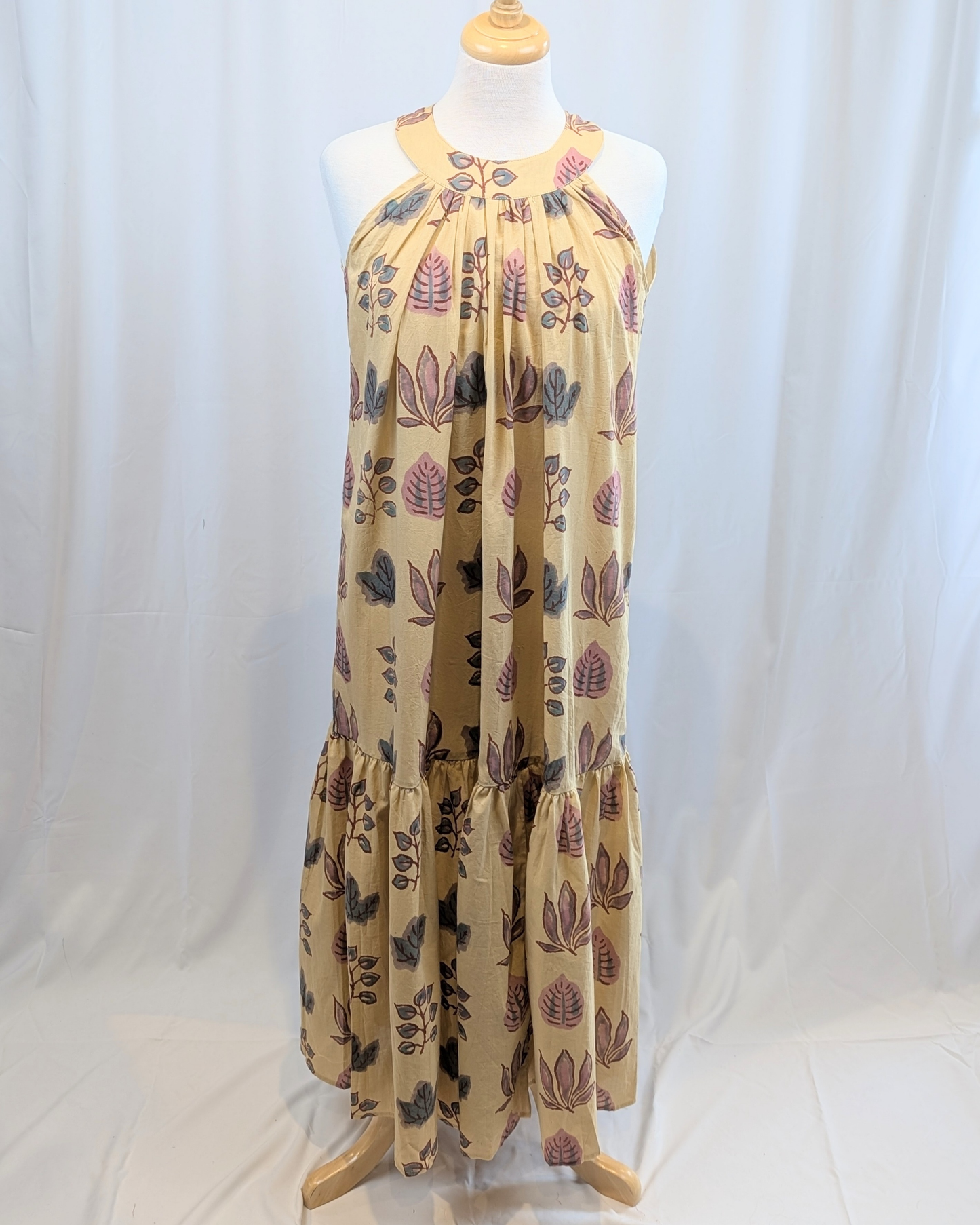 Twinflower Rosalie Midi Halterneck Dress Falling Leaves