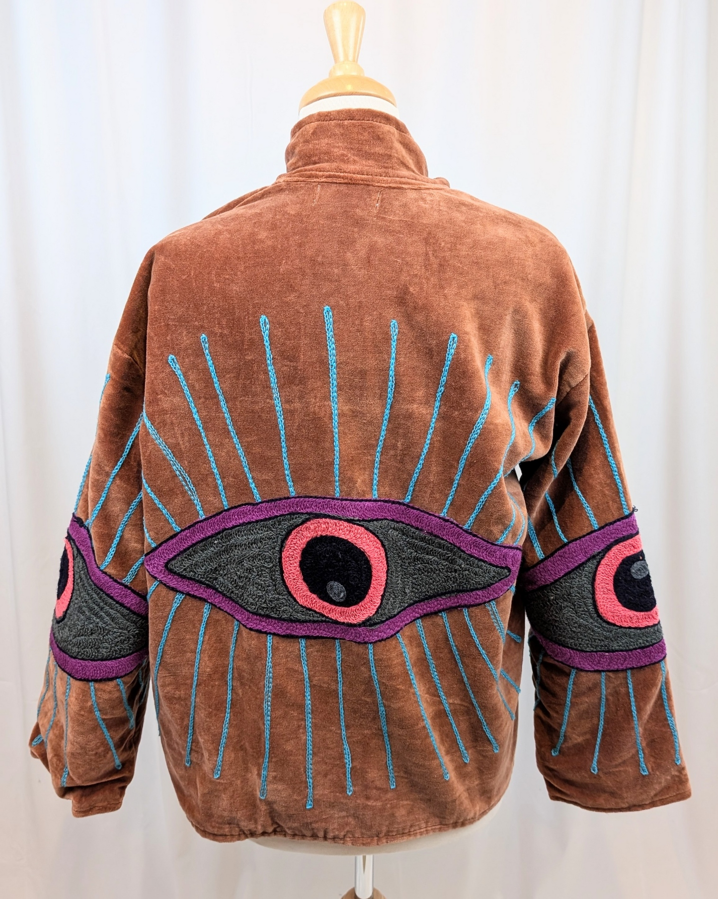 Copper Suzani Embroidered Jacket Evil Eye - Precious Sparkle