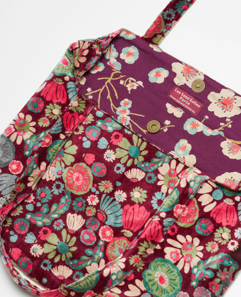 Les Touristes Tote Bag Velvet Molly Burgundy