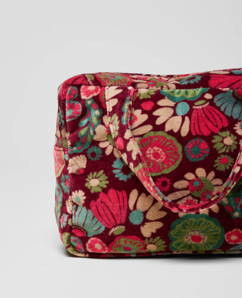 Les Touristes Small Bag Velvet Molly Burgundy