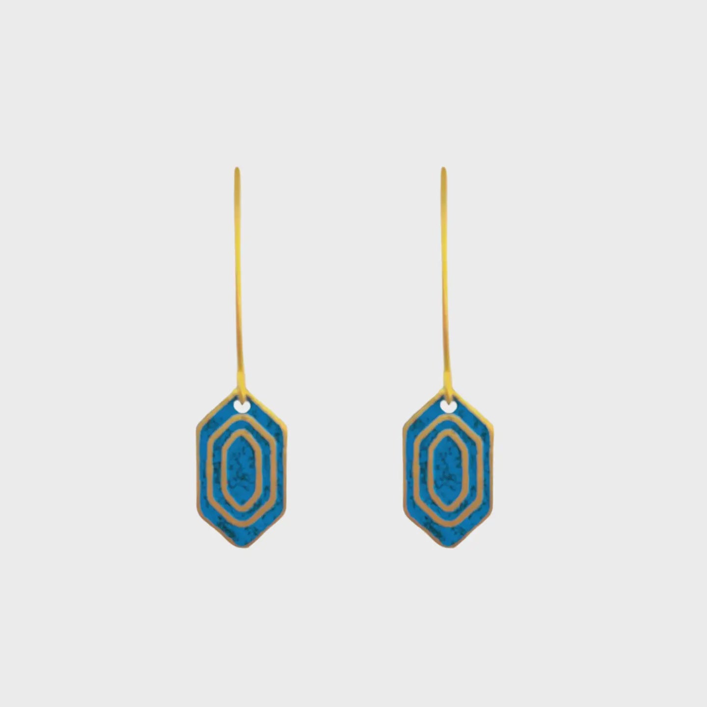 Reva Hook Earrings, Blue - Precious Sparkle