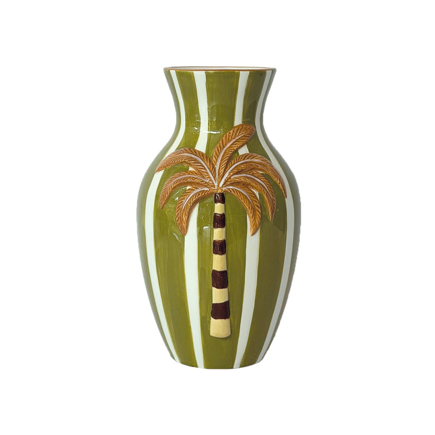 Large Khaki Palm Vase
