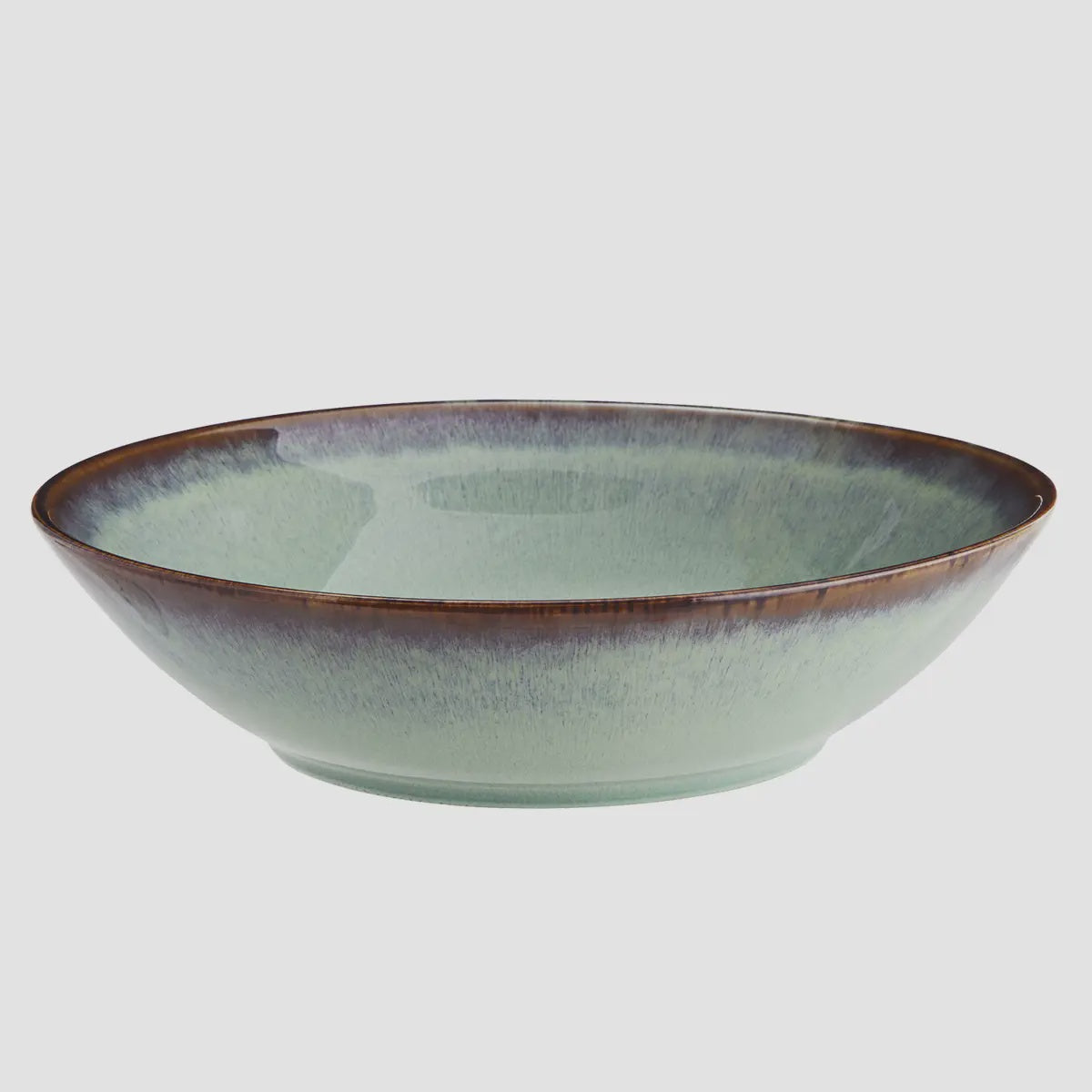 Madam Stoltz Stoneware Serving Bowl Green