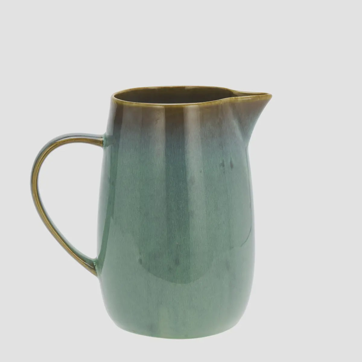 Madam Stoltz Stoneware Jug Green