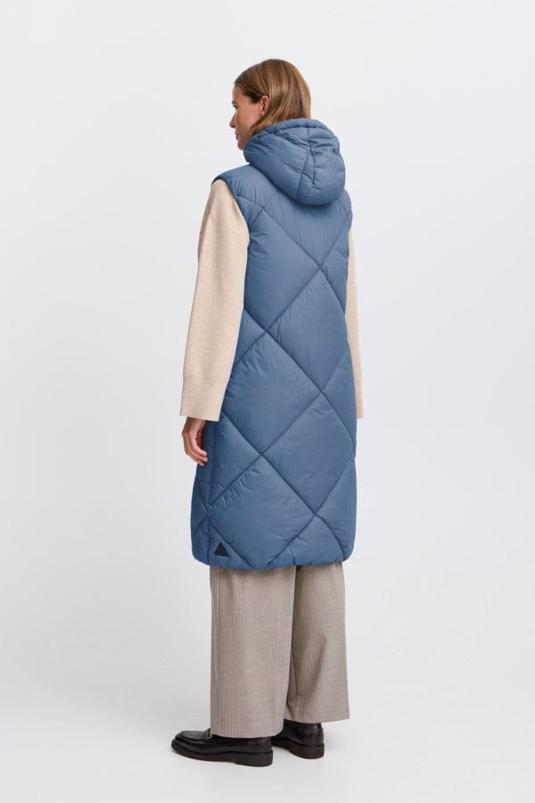 B.Young Fashion b.young Blue Horizon Gilet Long Puffer Jacket