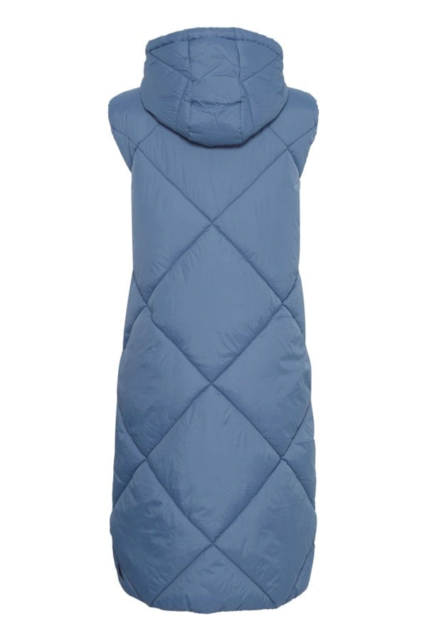 B.Young Fashion b.young Blue Horizon Gilet Long Puffer Jacket