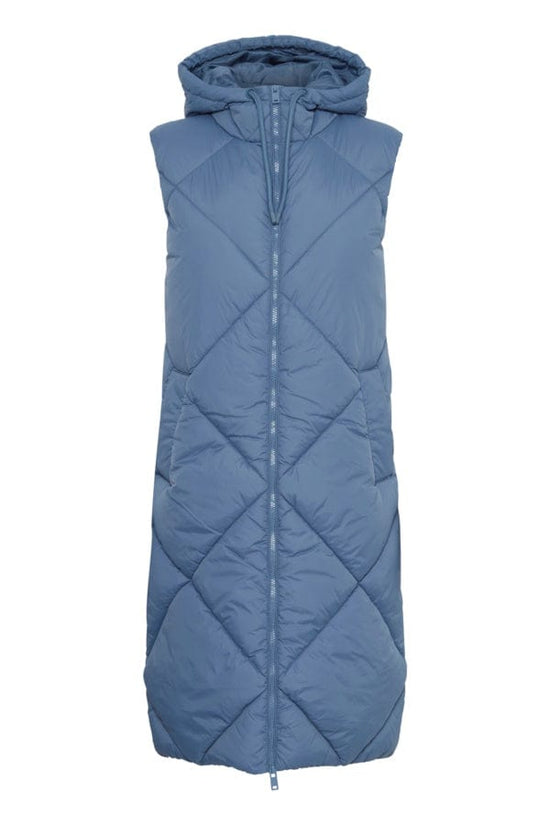 B.Young Fashion b.young Blue Horizon Gilet Long Puffer Jacket