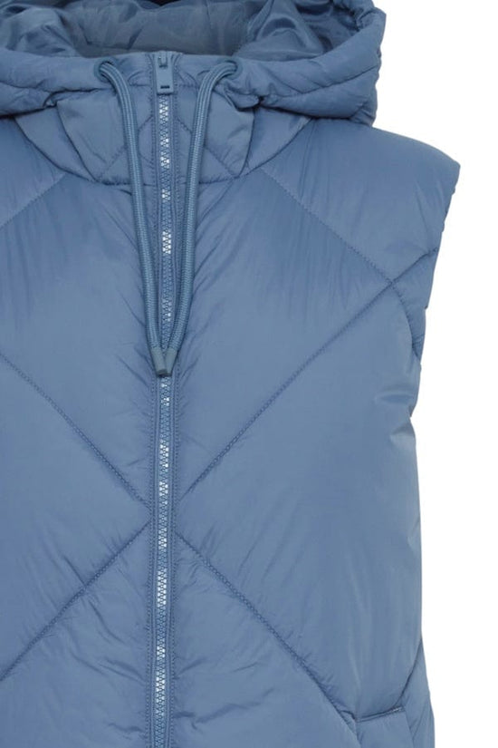 B.Young Fashion b.young Blue Horizon Gilet Long Puffer Jacket