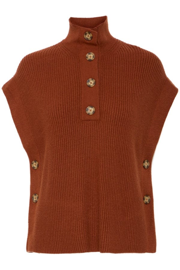 B.Young Fashion b.young Bmilone Polo Vest Brown