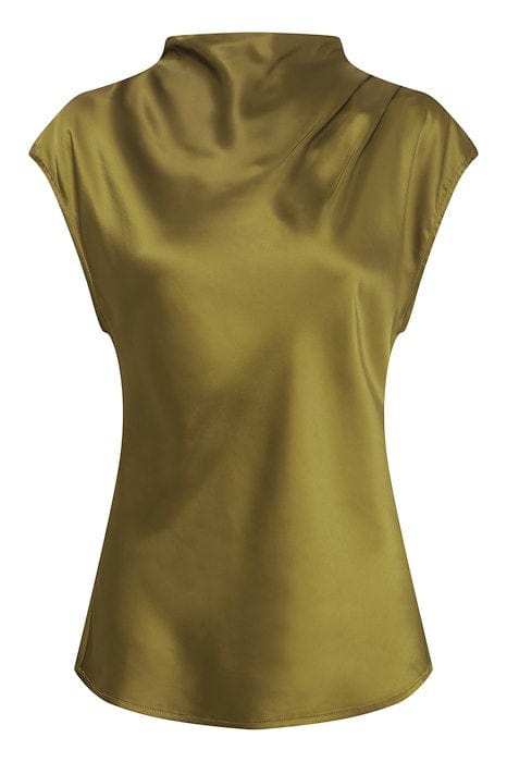 B.Young Fashion b.young Byesto Satin Top Fir Green