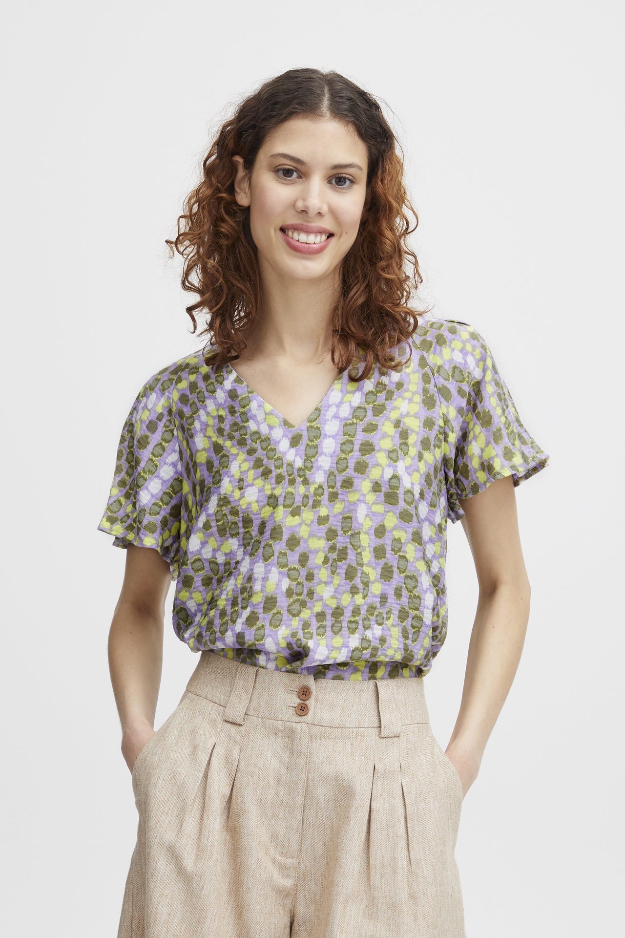 b.young Byibano Blouse Orchid Bloom