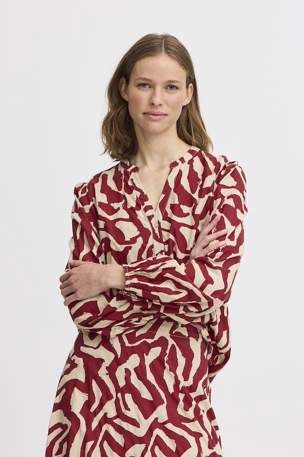 B.Young Fashion b.young Byjosa Pomegranate Blouse