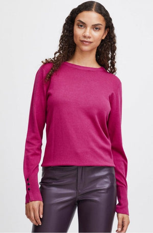 
                
                    Load image into Gallery viewer, B.Young Fashion b.young Pimba Festival Fuchsia Jumper
                
            