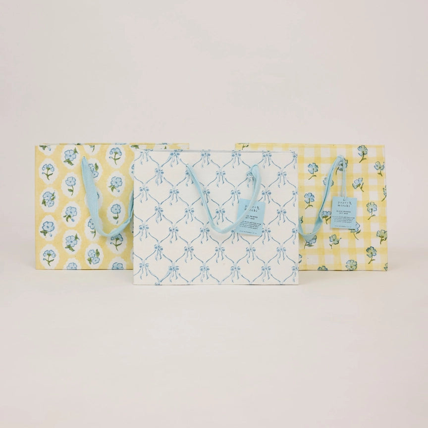 Paper Mirchi Hand Block Printed Gift Bags Medium Alaska - Precious Sparkle