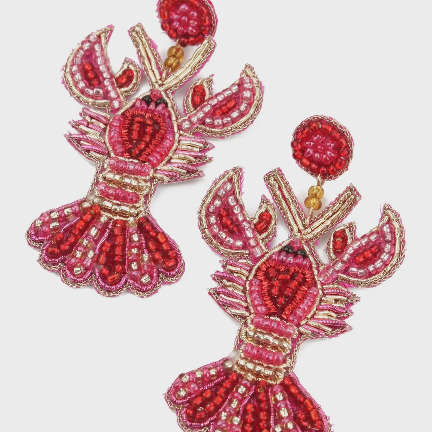 My Doris Lobster Love Beaded Earrings - Precious Sparkle