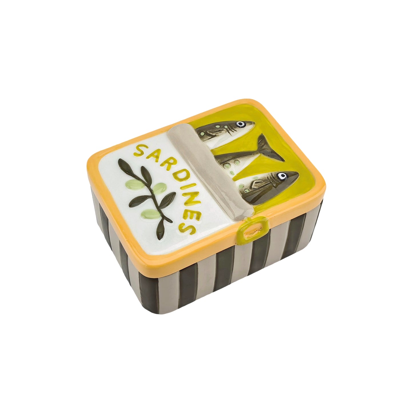Khaki Ceramic Sardine Tin - Precious Sparkle