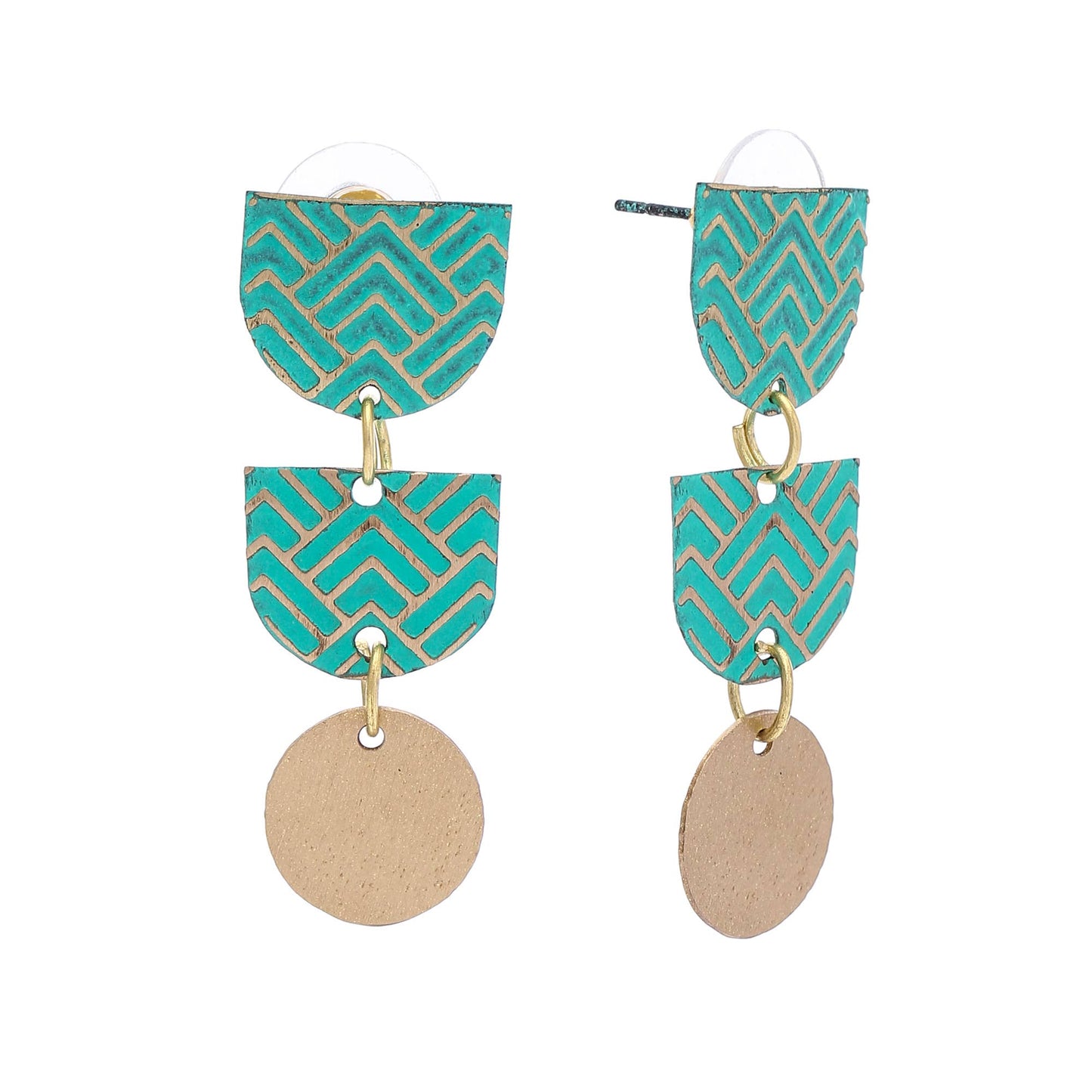 Nutan Earrings Green - Precious Sparkle