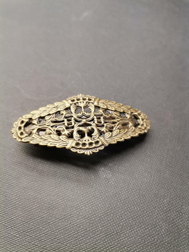 Filigree Hair Clip/Barrette Aged Brass