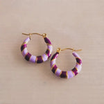Bazou Jewellery Bazou Aubergine/Lilac Hoop Earrings