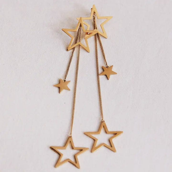 Bazou Jewellery Bazou Long Party Earrings with Stars