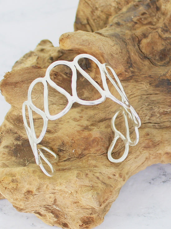 Suzie Blue Loop The Loop Cuff Silver