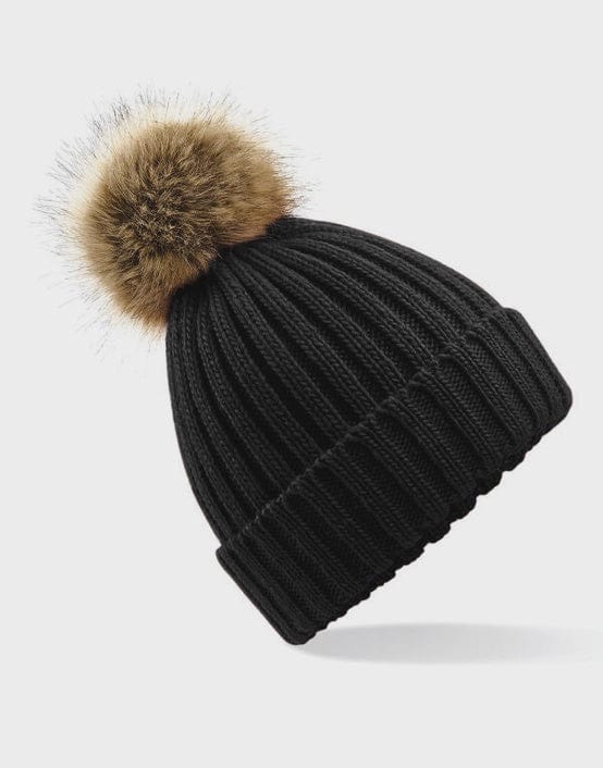 Beechfield Accessories Beechfield Bobble Hat Black