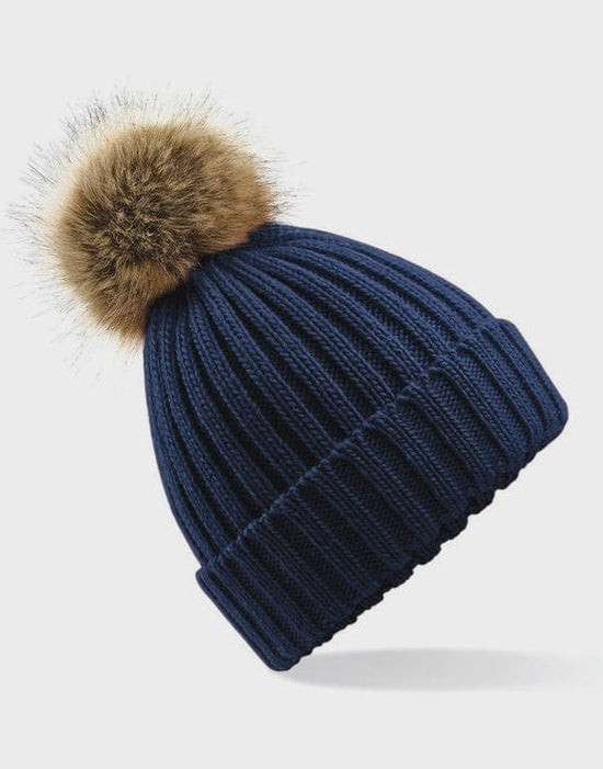 Beechfield Accessories Beechfield Bobble Hat Navy