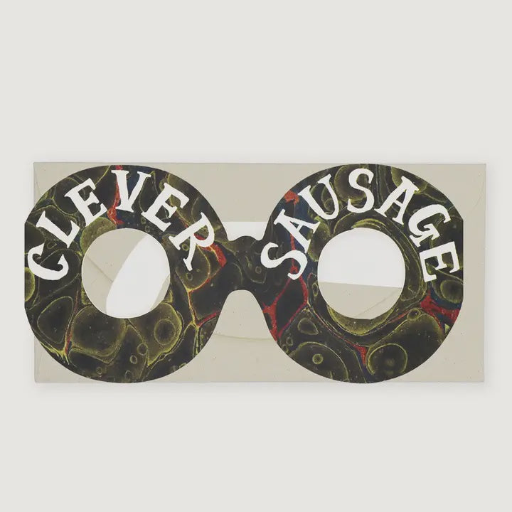 Hadley Clever Sausage Glasses Card