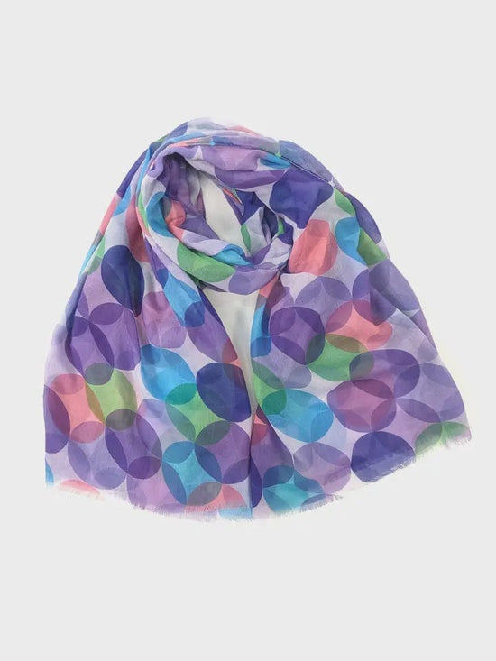 Black Ginger Accessories Aion Mingling Circles Scarf Lilac River