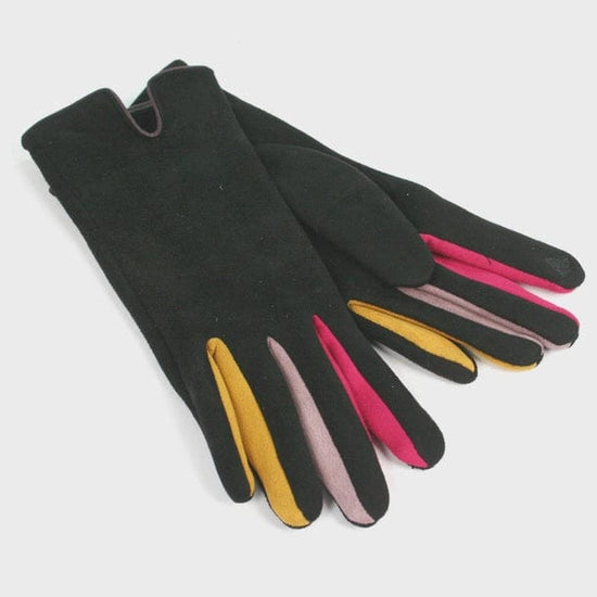 Black Ginger Accessories Black Ginger Colourful Betweeners Black Gloves