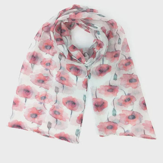 Black Ginger Accessories Poppy Field Scarf