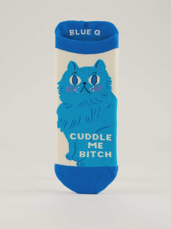 Blue Q Accessories Blue Q Cuddle Me Bitch Cat Sneaker Socks