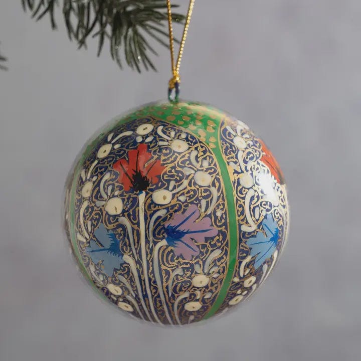 Bollywood Christmas Homewares Bollywood Green Trellis Bauble