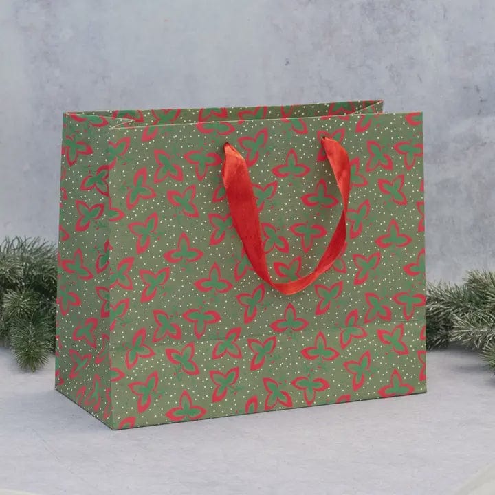 Bollywood Christmas Homewares medium Bollywood Tri-Leaf Gift Bag Green