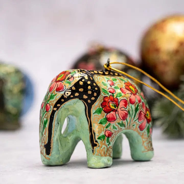 Bollywood Christmas Homewares Turquoise Bollywood Floral Elephant (3 colours)