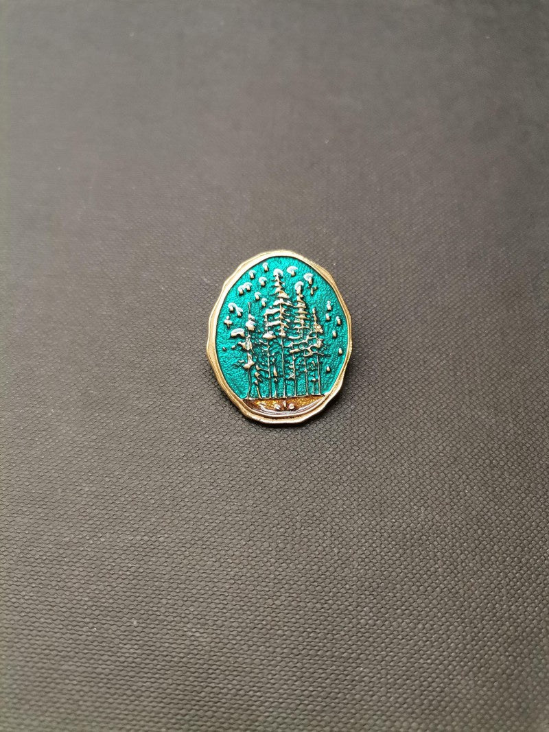 Sparkling Forest Brooch Teal Blue - Precious Sparkle