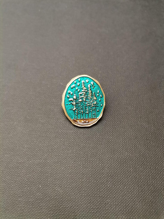 Sparkling Forest Brooch Teal Blue - Precious Sparkle