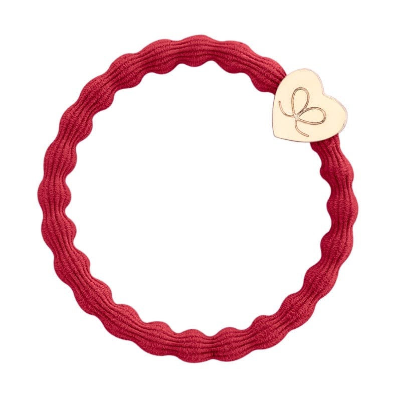 By Eloise Accessories By Eloise Bangle Band | Gold Heart Cherry Red