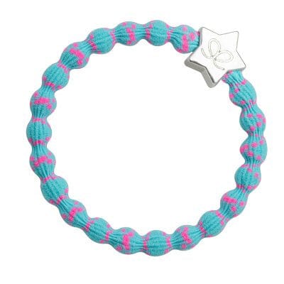 By Eloise Accessories By Eloise Bangle Silver Star | Bubblegum Neon Pink/Blue